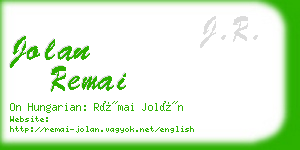 jolan remai business card